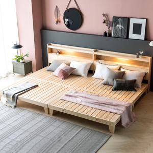 아씨방가구 LED 마루 패밀리침대 프레임 SS+Q