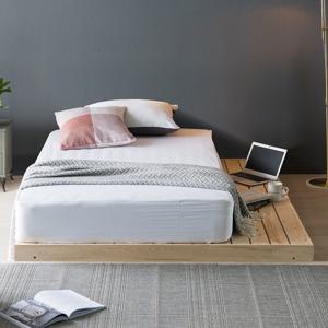 아씨방가구 스타크 원목마루 저상형침대Q(본넬매트)