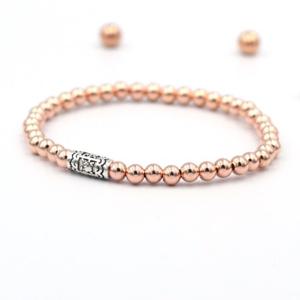 에르모사 젬스톤G092_재원곤곤 4mm로즈골드볼 (염주 불교 패션)