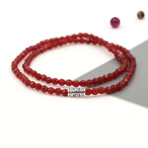 에르모사 젬스톤 G098_108주 컷팅레드4mm+실버925(염주 불교)
