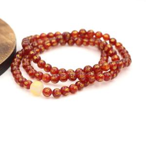 에르모사 젬스톤G107_108주 만트라 레드 반야심경 8mm(염주 불교