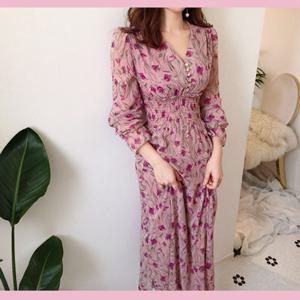 [유니제이] 디인 플라워 밴딩 포인트 원피스 U0GOP2831