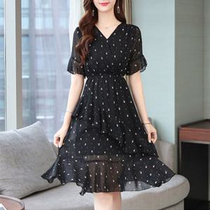 [유니제이] 라히티 패턴 쉬폰 원피스 U0GOP2821