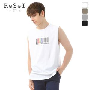 [리셋][리셋] 남여공용 바코드 박스 민소매