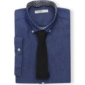 크리스챤 데님 솔리드 반팔 와이셔츠 CKST9520