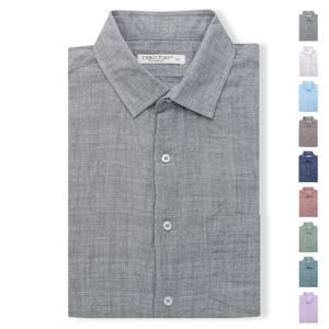 크리스챤 린넨라이크 솔리드 긴팔 와이셔츠 CKST6530