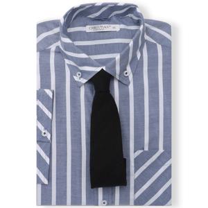 크리스챤 스트라이프 포켓 반팔 와이셔츠 CKST3020