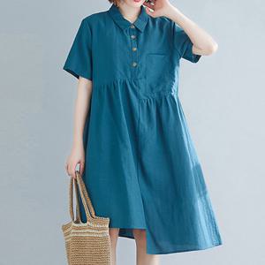 [유니제이] 언밸런스 앞 포켓 셔츠 원피스 U0GOP2860