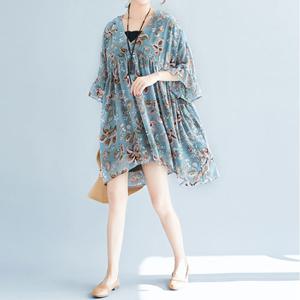 [유니제이] 터유 쉬폰 브이넥 플라워 원피스 U0GOP2855