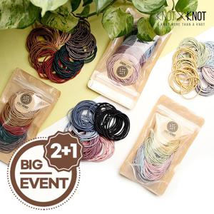 [체험특가][knotxknot] 투뿔원 100pcs팩 아주가는 심리스 머리끈 고무줄