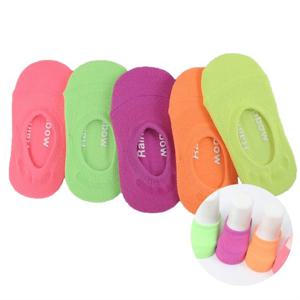 [지앤]유아동양말 g형광마카롱덧신 5족세트 페이크삭스