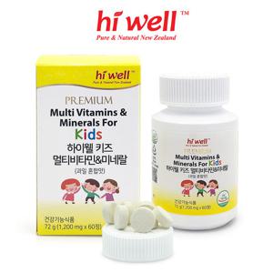 [하이웰] 키즈 멀티비타민 미네랄 60정 1통