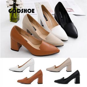 [갓슈]갓슈 와인 7cm 하이힐 펌프스 수제화 스퀘어힐 여성구두 (