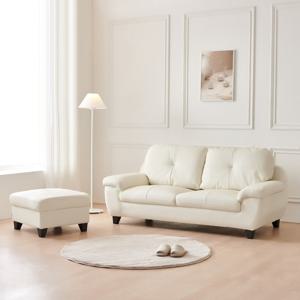 동서가구 셜록 고급 가죽 3인용 소파+스툴 DF917103