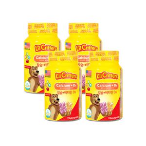 릴크리터스 꾸미베어스 어린이 칼슘비타민D 60구미 4병
