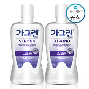 가그린 스트롱 가글 750ml 2개 구강청결제