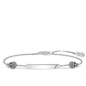 [토마스사보] [정품보증]다이아 스컬 실버 팔찌D_LBA0004-356-21