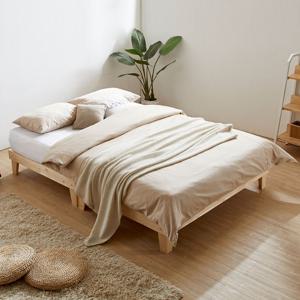 파로마 솔트 로그 원목 평상형 침대 Q 양면매트리스 mjd006