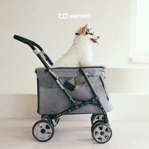 [버디두기] 라이더콜리 강아지 유모차 (중형견 30kg) 저상형