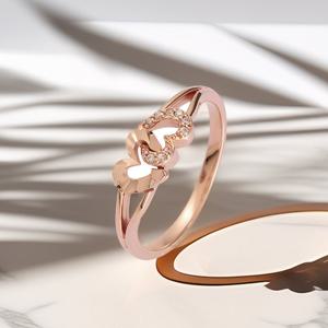 [엘렌쥬얼리] 14k 트윈 하트 미스 링 금 반지