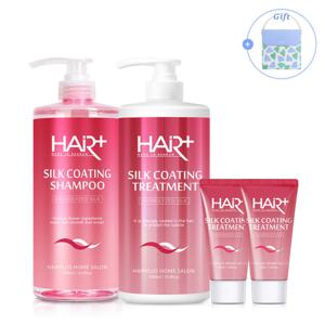 헤어플러스 [물미역머릿결] 실크 단백질 샴푸 트리트먼트 클리닉 선물세트