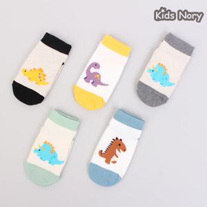 키즈노리] 공룡망커즈 아동 발목양말 5족/유아/아기/어린이/여름