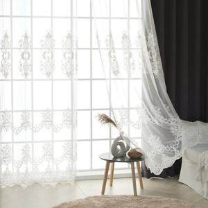 까르데코 플라워가든레이스+디망쉬 대형 암막커튼 4장