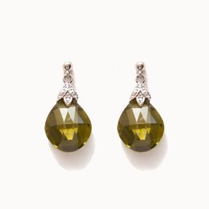 제이로렌 0M03353 에메랄드 지르코니아 드롭귀걸이