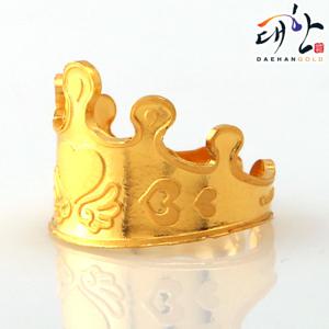 [대한골드]순금 하트 왕관 돌반지 3.75g 첫돌 백일 돌잔치 선물