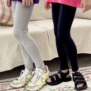 [제니]제니 JN 10부 무지 레깅스 여름 여아 주니어 초등학생 고탄력 스판 쫄바지