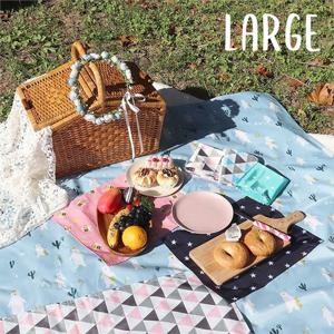 [더해피]핸드메이드 양면방수 피크닉 매트(대형) / 식탁 테이블 돗자리 캠핑 소풍 휴대용 감성 비치 블랭킷