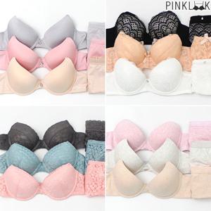 [핑크룩] 데일리 ABC컵 브라팬티6종 여성속옷+선물