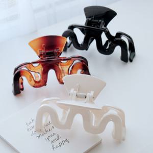 기본 물결 대왕 올림머리집게핀 / 헤어핀 3color