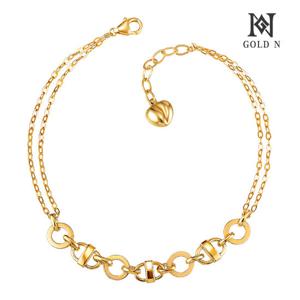 골드앤 14K 메르테르 두줄 체인 팔찌 YG