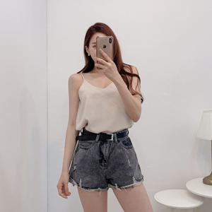 [사계절인기] 브이넥 슬립 끈나시 슬리브리스