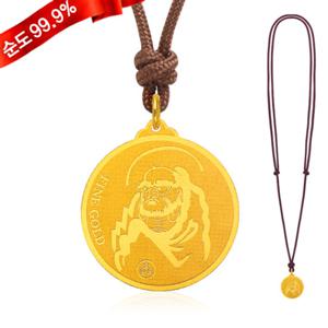 순금 불교 목걸이 18.75g 24K [달마도]