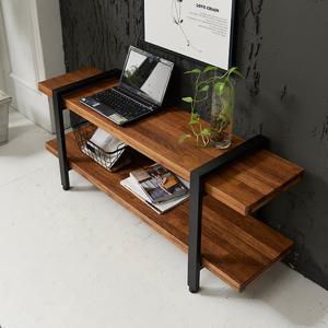 라슨 멀바우 원목 스틸 거실장 1200