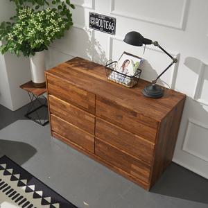 라슨 멀바우 원목 와이드서랍장 3단 1200