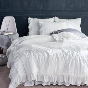 60수 고밀도 코튼 바이오 워싱 레나Q여름차렵이불풀세트화이트