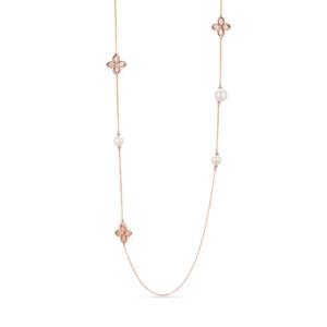 [도로시] 14k 엘르 블라썸 담수진주 롱 목걸이