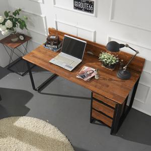 마로니 멀바우원목 스틸 책상 1200