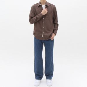 [더셔츠스튜디오]브라운 루즈핏 코듀로이 셔츠(TSS107)