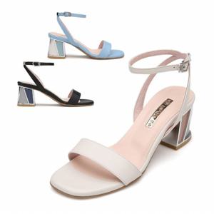 [미소페] 여성 메탈프레임 굽장식 샌들 012024027 6cm