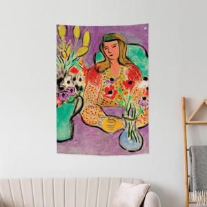 마티스 명화 패브릭포스터 85x120 아네모네를든소녀