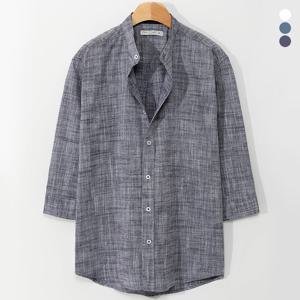 [후앙스] 보카시 린넨 차이나 7부 셔츠 CKST2105