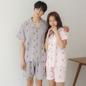 캐롯 요루면 투피스 커플추천 반팔 여름파자마 잠옷 상하세트