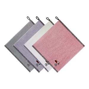 [송월타올]스누피블럭블랙34 고리타월/어린이집수건 4장