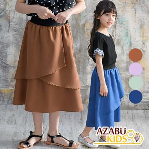 [아자브키즈] 튤립 꽃잎 밴딩 스커트 아동 여아 롱  캉캉 치마