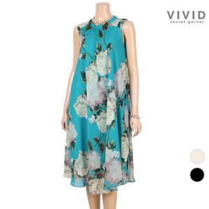 [VIVID SG] 빅로즈 나시 쉬폰 원피스 VS026074