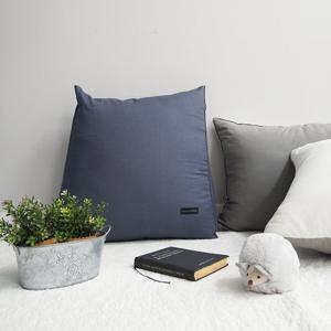 하라홈 솔리드 삼각 등받이 중형 블루그레이 침대 쇼파 의자